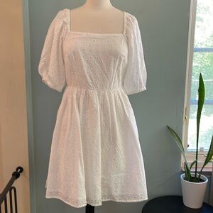 a new day White Eyelet Dress - Size S - NWT